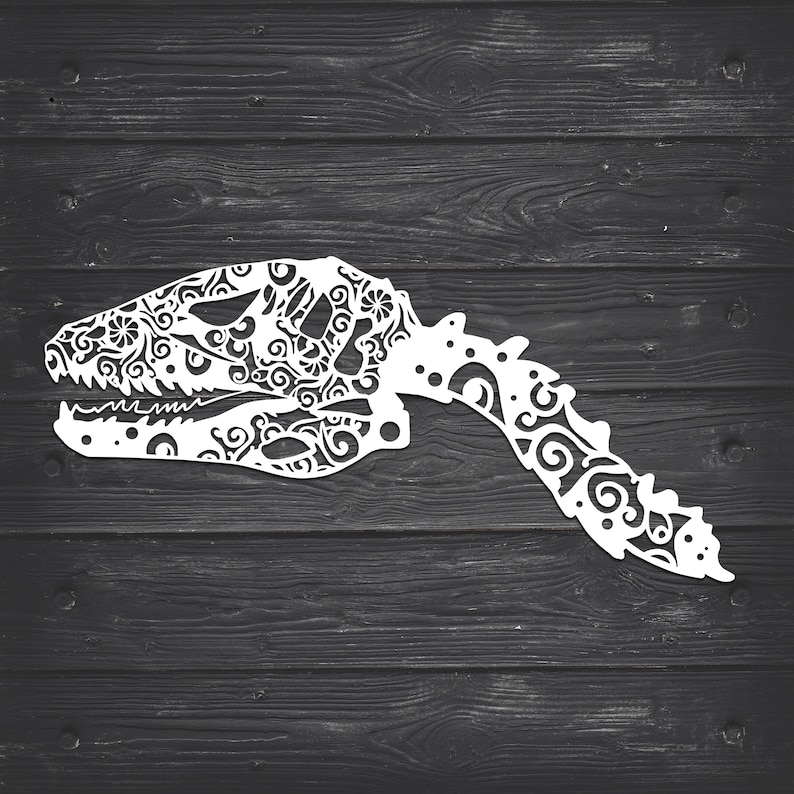 Download Raptor Skull Svg Dinosaur Svg Mandala Svg Recommended For | Etsy