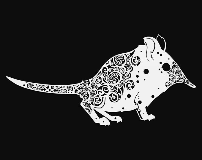 shrew mandala svg cut file, glowforge file, vinyl template, laser cut file, animal svg, cuttable animal svg, clipart png