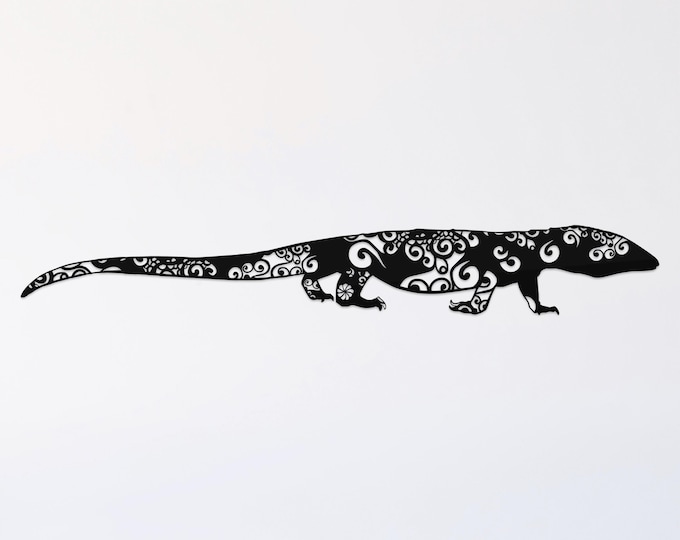 monitor lizard svg cut file, reptile glowforge file, vinyl template, laser cut file, reptile svg, cuttable animal svg, clipart png