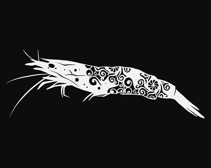 shrimp mandala svg cut file, glowforge file, vinyl template, laser cut file, animals svg, cuttable animal svg, clipart png
