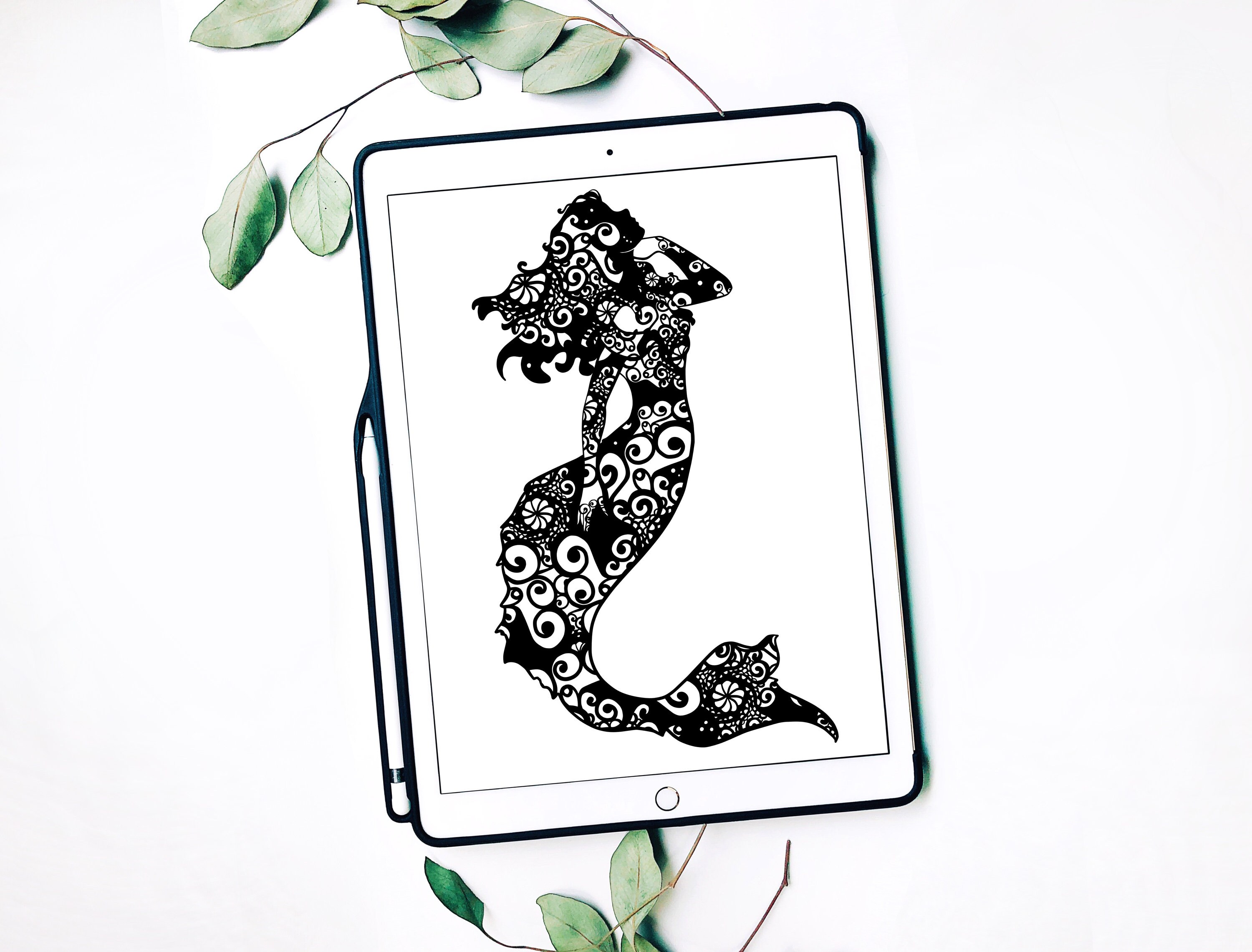 Free Free 250 Mermaid Svg Mandala SVG PNG EPS DXF File