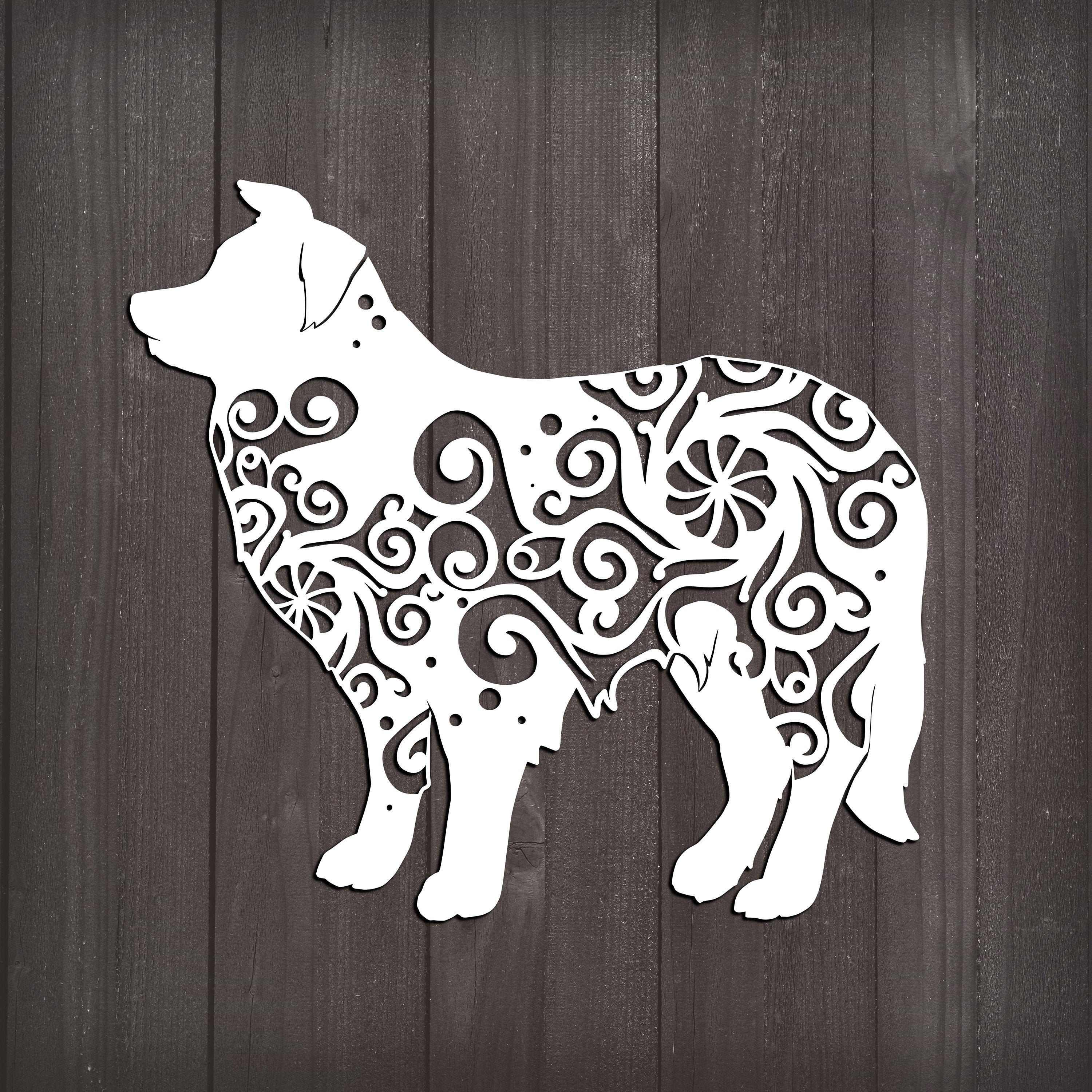 Download Border Collie Svg, Dog Svg, Mandala Svg