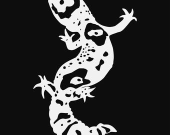 leopard gecko svg cut file, lizard glowforge file, vinyl template, laser cut file, reptile svg, cuttable animal svg, clipart png