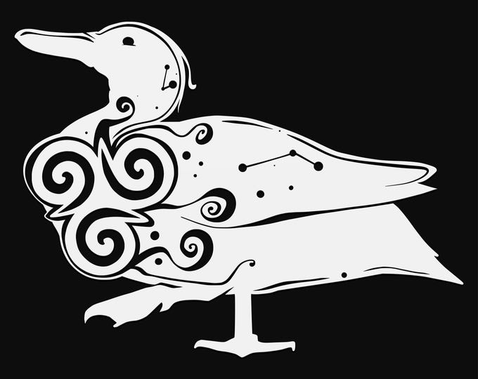 duck mandala svg cut file, glowforge file, vinyl template, laser cut file, bird svg, cuttable animal svg, clipart png