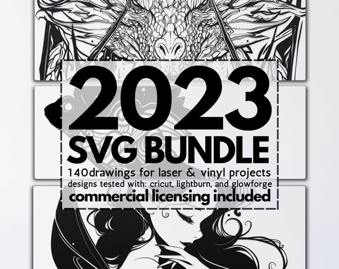 2023 mandala laser bundle, glowforge animal files, vinyl fairy template, laser mandala files, fantasy svgs, mandala celestial svgs