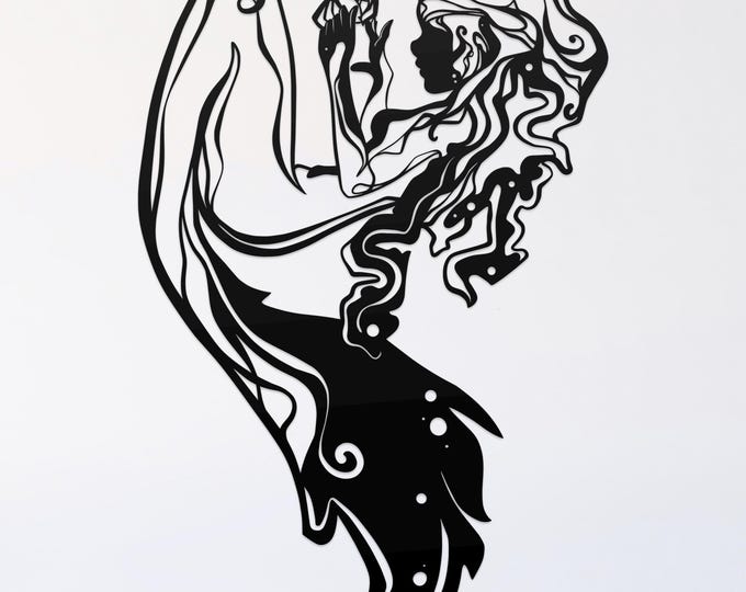 mermaid with crab svg cut file, glowforge file, fantasy vinyl template, laser file, mermaid svg, cuttable mermaid svg, clipart png