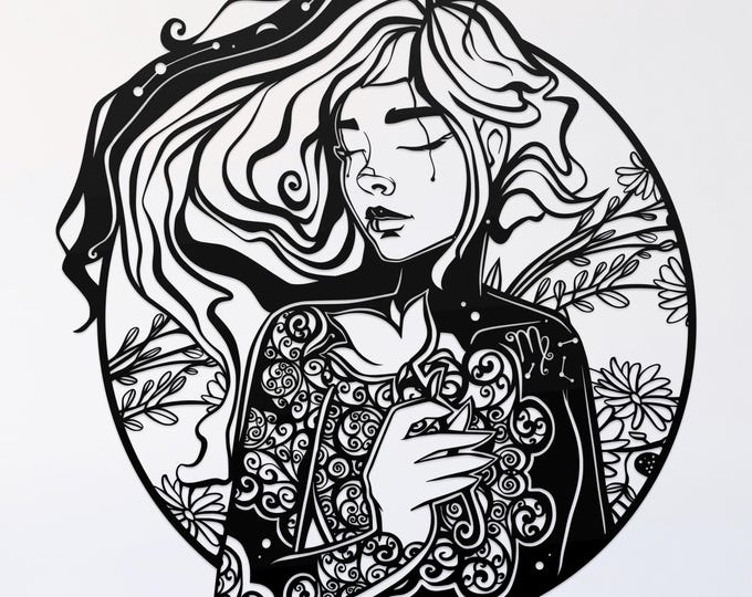 virgo zodiac mandala svg cut file, glowforge file, vinyl template, laser cut file, celestial svg, cuttable pagan svg, clipart png