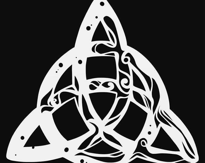 inky celtic triquetra svg cut file, glowforge file, vinyl template, laser cut file, lifestyle svg, cuttable laser svg, clipart png