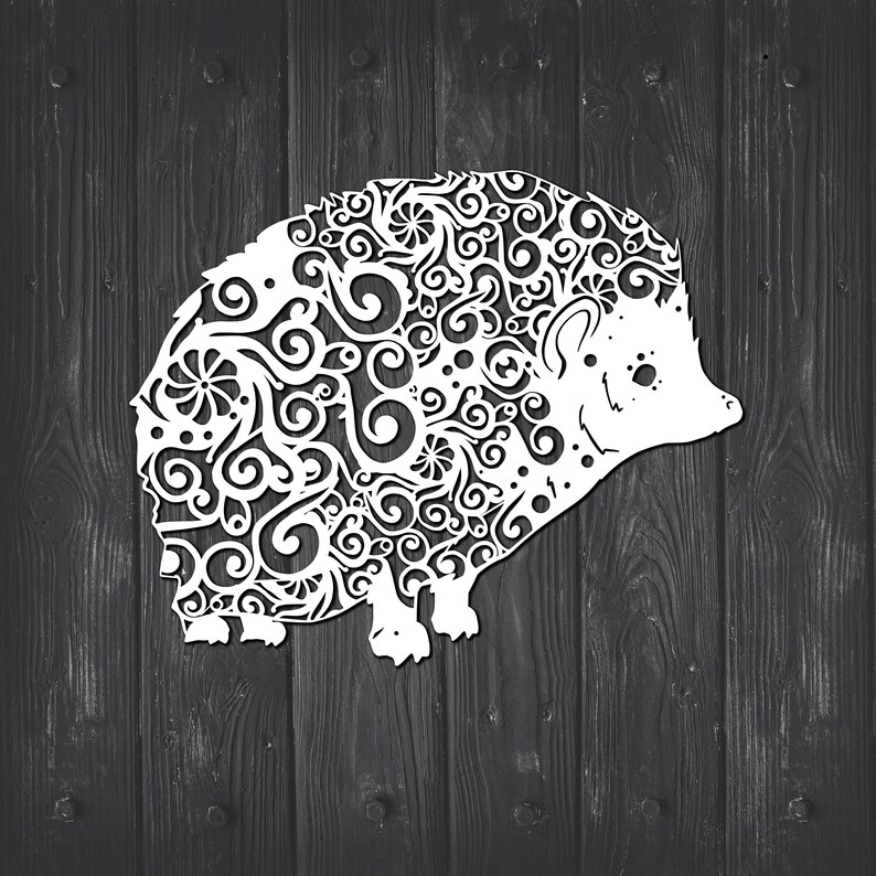 Download Hedgehog Svg Mandala Svg Recommended For Projects 10 inches | Etsy