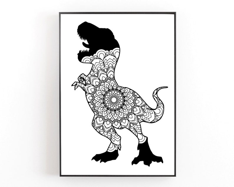 Download T-Rex Svg Dinosaur Svg Mandala Svg Recommended For ...