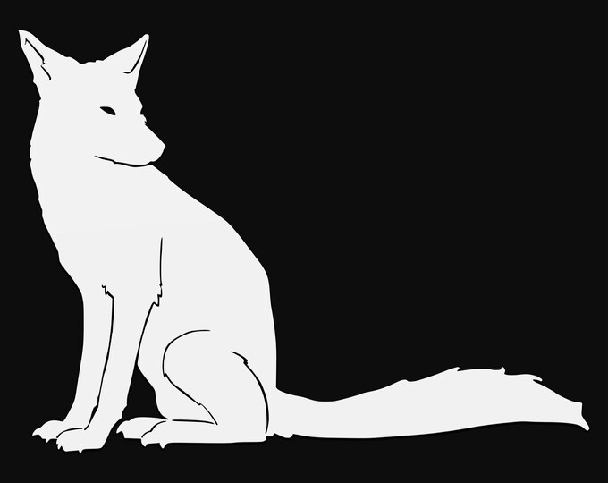 fox svg cut file, glowforge file, vinyl template, laser cut file, zoo animal svg, cuttable animal svg, clipart png
