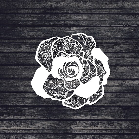 Download Flower Svg Rose Svg Mandala Svg Intricate Weeding Etsy