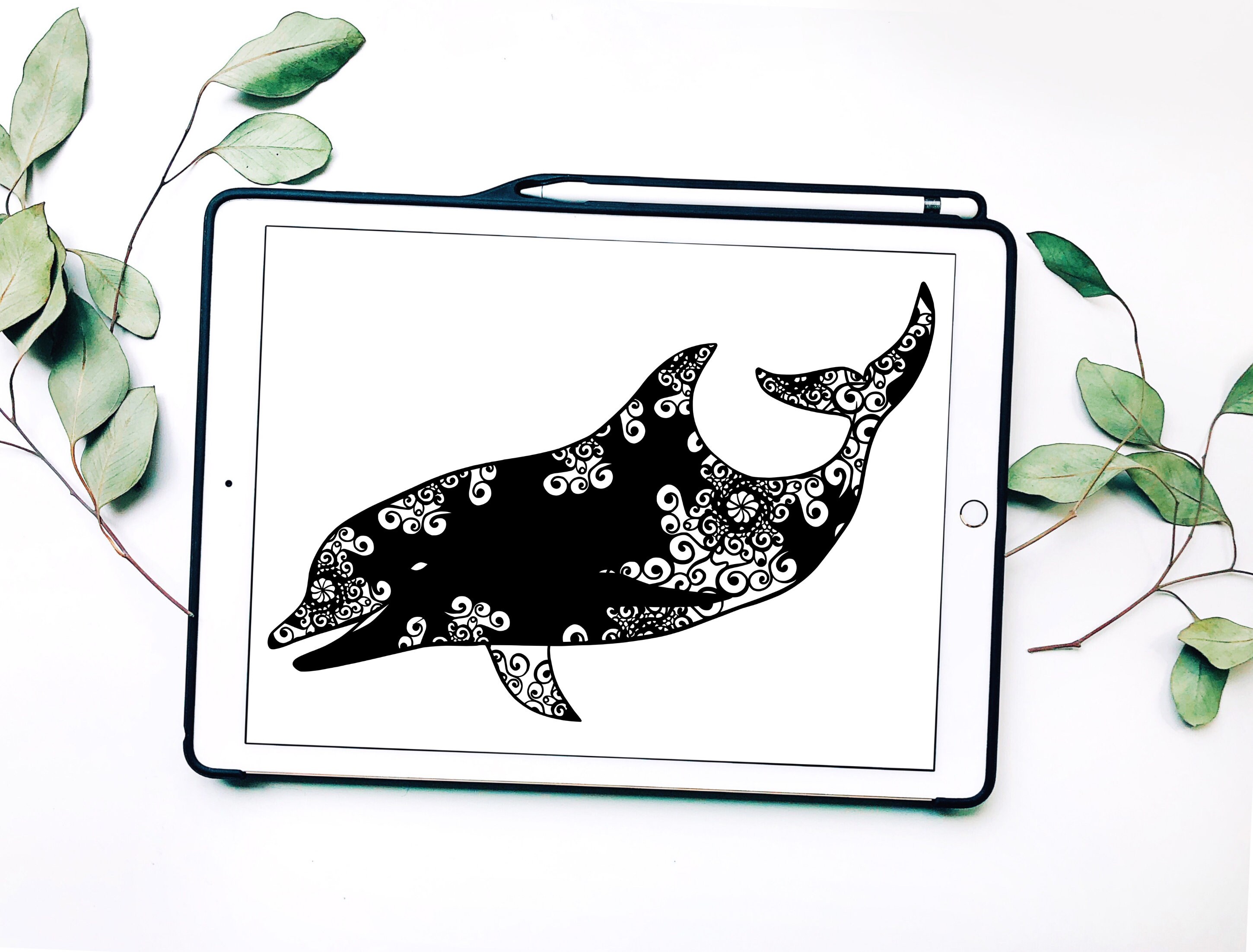 Download Dolphin Svg, Mandala Svg