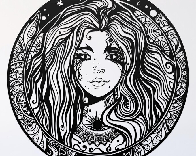 leo zodiac mandala svg cut file, glowforge file, vinyl template, laser cut file, celestial svg, cuttable pagan svg, clipart png