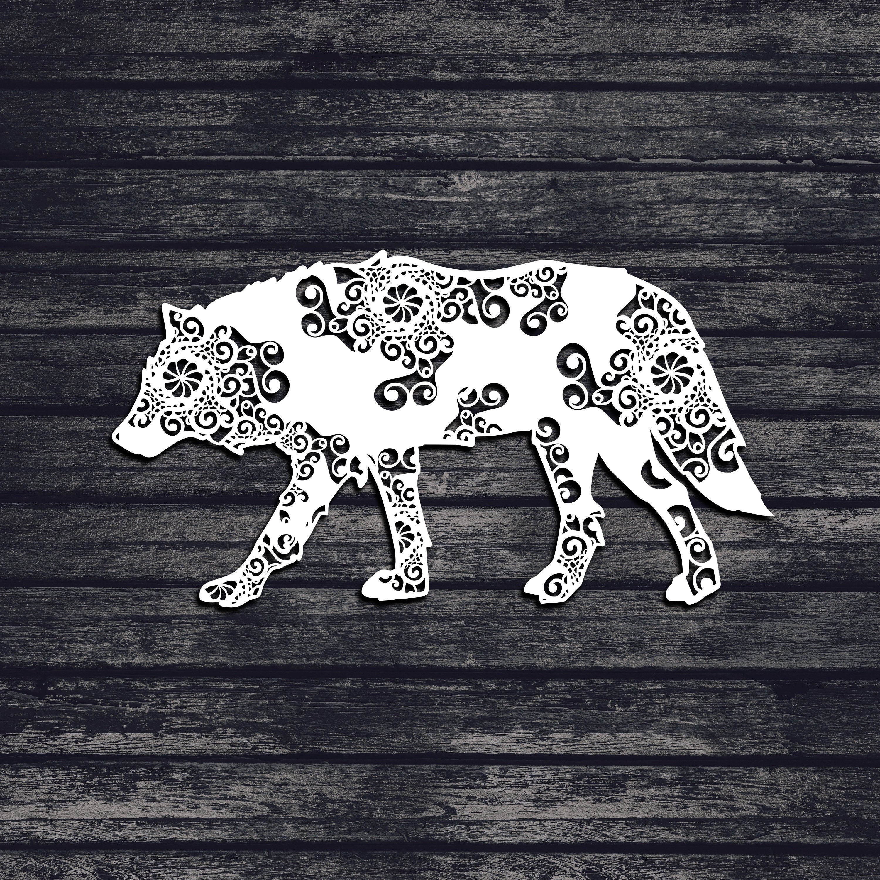 Download Wolf Svg, Mandala Svg