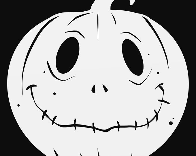 creepy jack-o'-lantern svg cut file, glowforge file, vinyl template, laser cut file, seasonal svg, cuttable holiday svg, clipart png