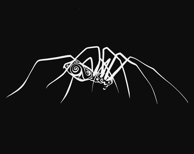 inky spider svg cut file, glowforge file, vinyl template, laser cut file, halloween svg, cuttable wicca svg, clipart png