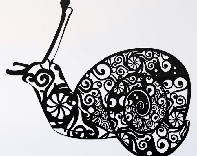 snail mandala svg cut file, gastropod glowforge file, vinyl template, laser cut file, animal svg, cuttable animal svg, clipart png