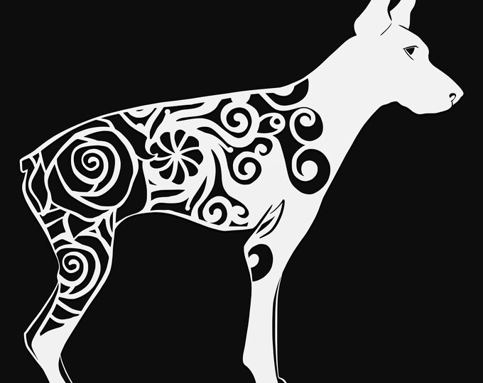 doberman pinscher mandala svg file, glowforge file, vinyl template, laser cut file, animal svg, cuttable animal svg, clipart png