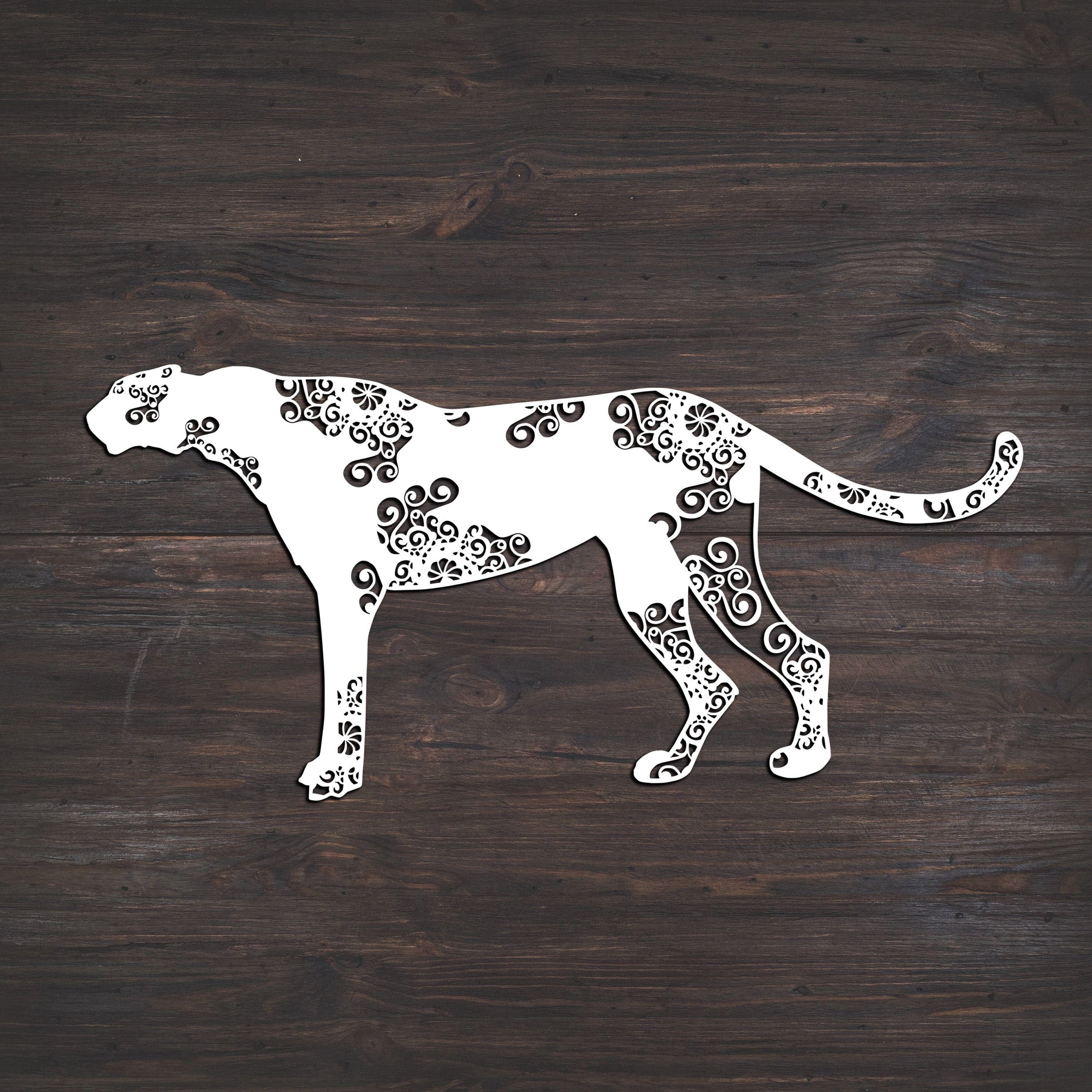 Download Cat Svg, Cheetah Svg, Mandala Svg (Recommended For Projects 10 inches )