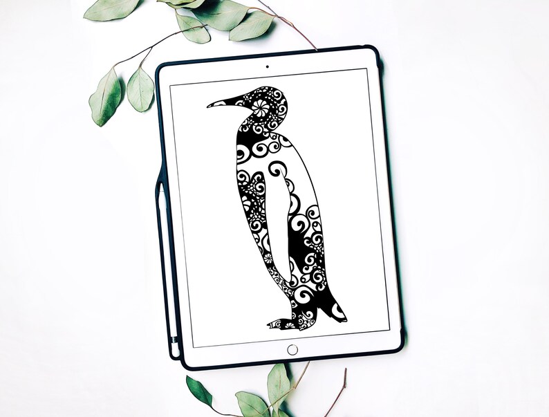 Download Penguin Svg Mandala Svg Recommended For Projects 10 inches | Etsy