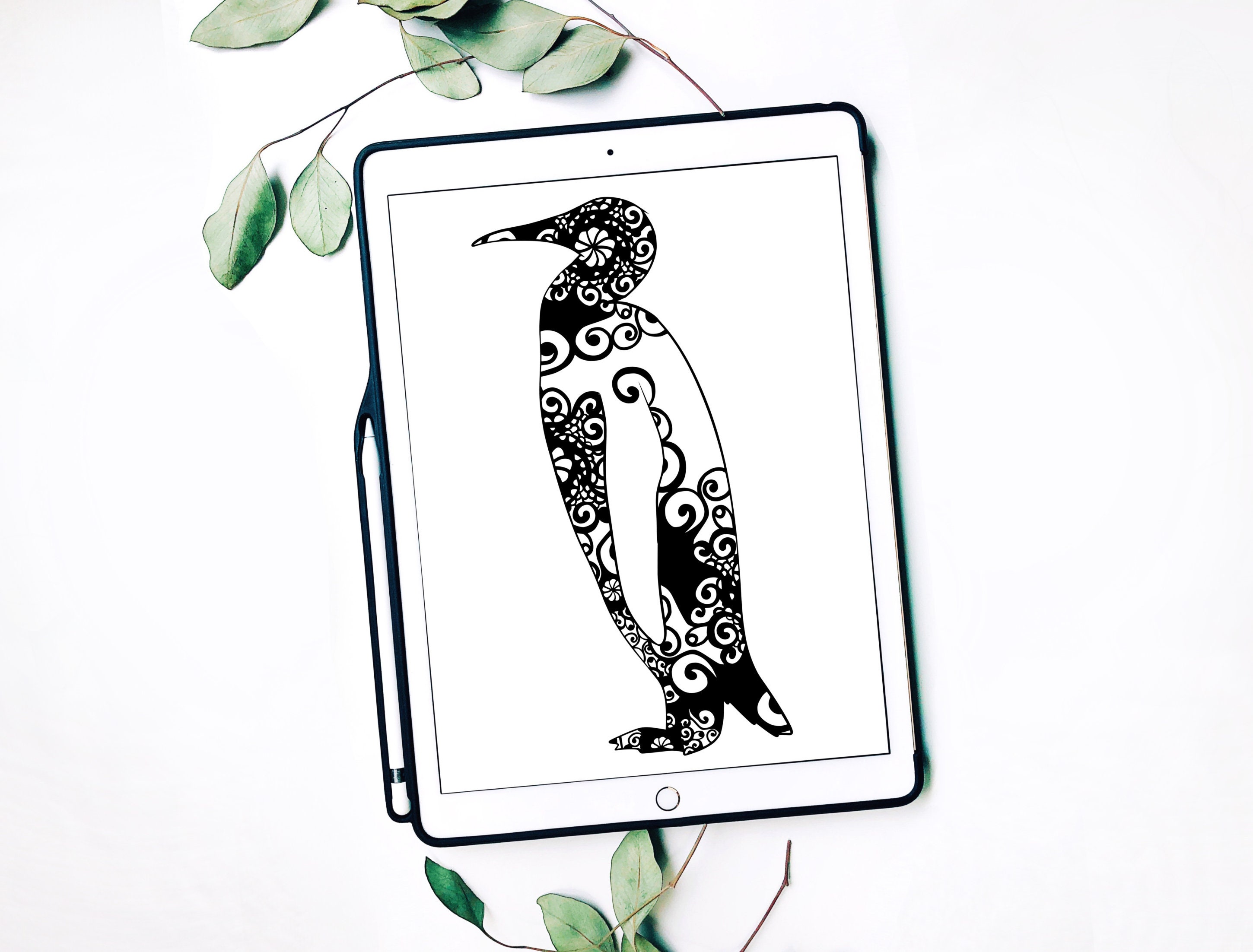 Download Penguin Svg, Mandala Svg