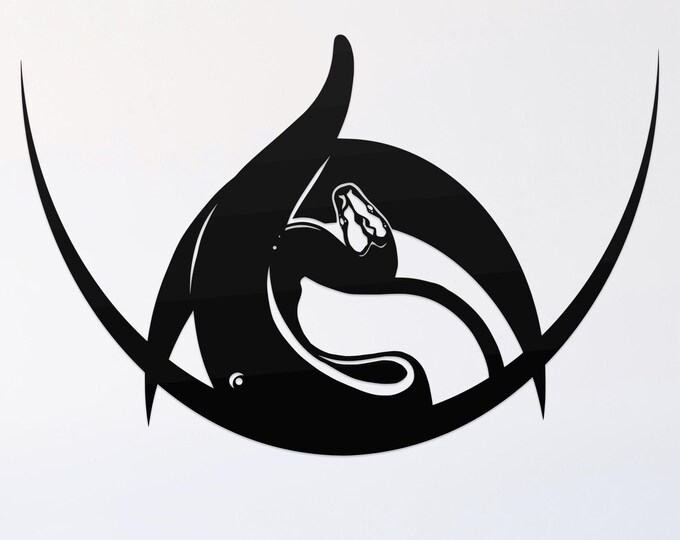blood python and moon svg cut file, snake glowforge file, vinyl template, laser cut file, amphibian svg, cuttable animal svg, clipart png