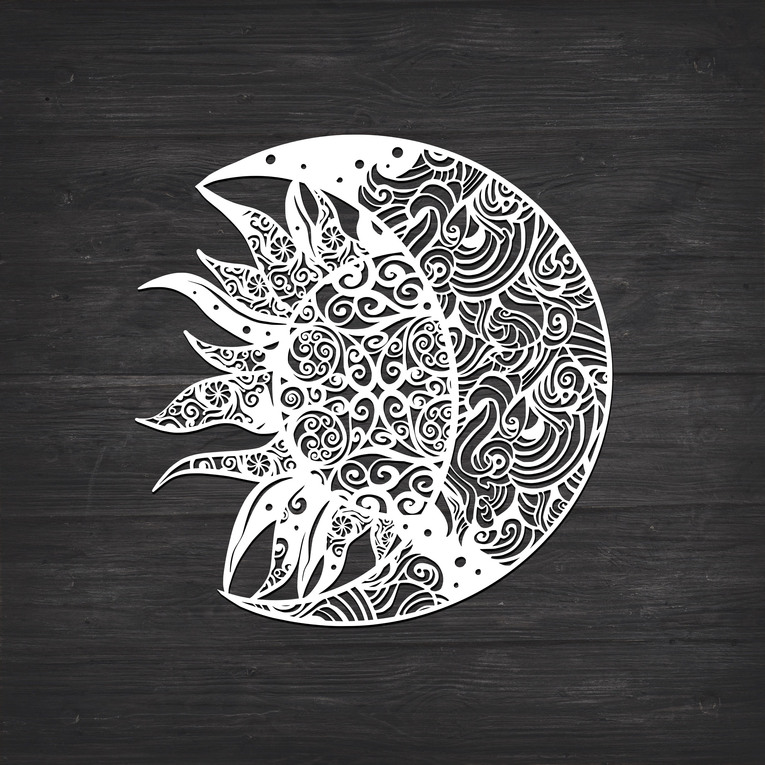 Free 238 Layered Moon Mandala Svg SVG PNG EPS DXF File