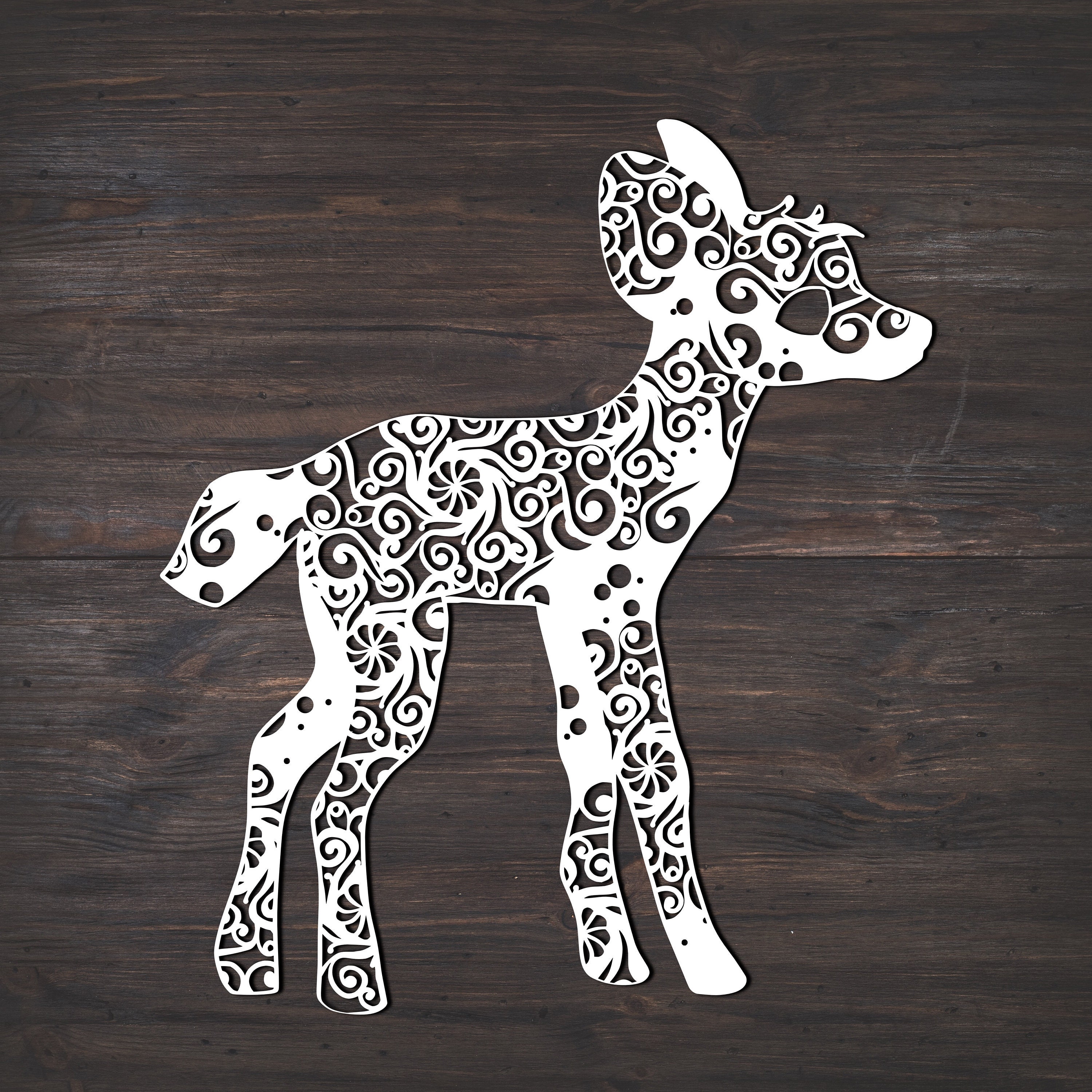 Download Fawn Svg, Baby Deer Svg, Mandala Svg