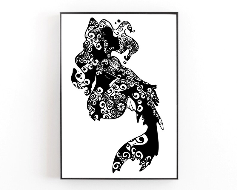 Download Mermaid Svg Mandala Svg Mermaid Mandala Svg Svg Mermaid | Etsy