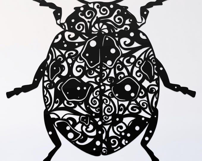 ladybug mandala svg cut file, glowforge file, vinyl template, laser cut file, ladybug svg, cuttable wicca svg, clipart png