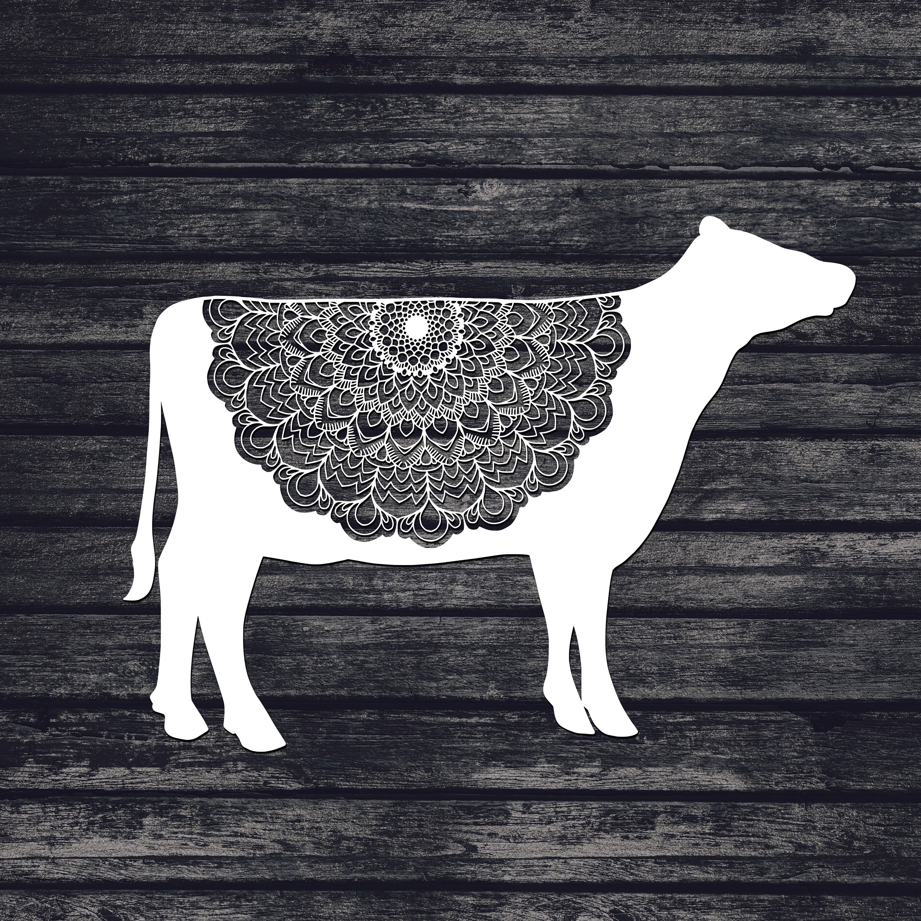 Download Cow Svg, Mandala Svg
