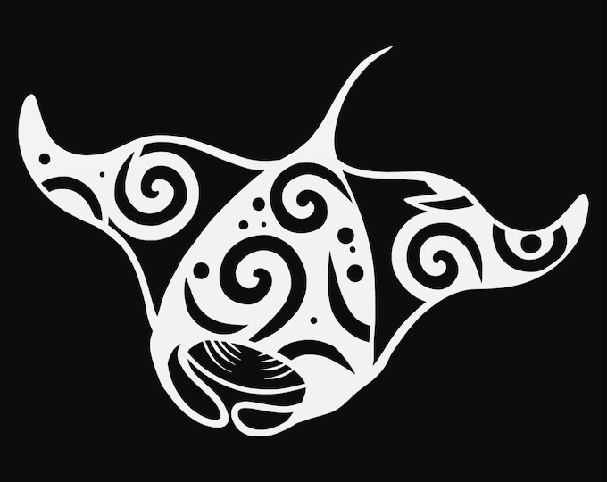 manta ray mandala svg cut file, glowforge file, vinyl template, laser cut file, animals svg, cuttable animal svg, clipart png