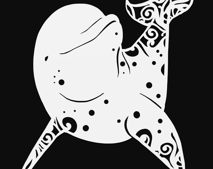 dolphin mandala svg cut file, glowforge file, vinyl template, laser cut file, animals svg, cuttable animal svg, clipart png
