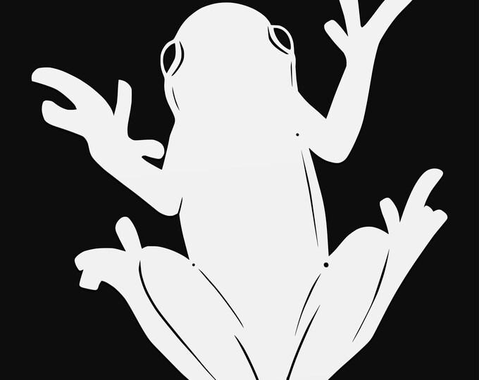 frog svg cut file, glowforge file, amphibian vinyl template, frog laser cut file, reptile svg, cuttable animal svg, clipart png