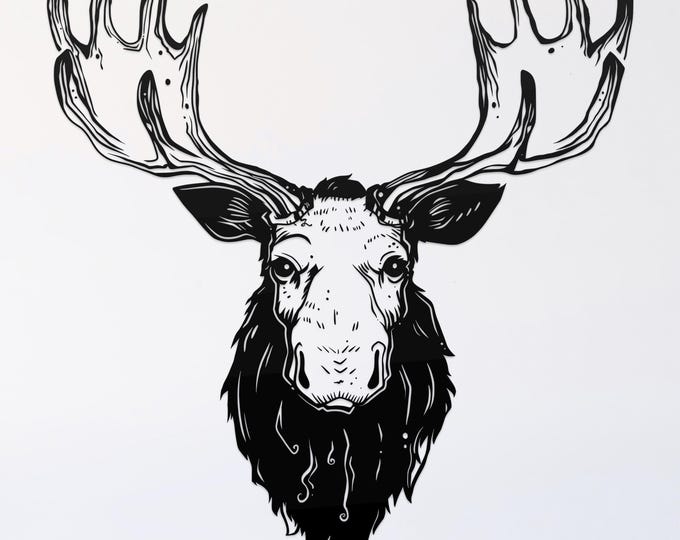 moose svg cut file, glowforge file, vinyl template, moose laser cut file, alaska animal svg, cuttable animal svg, clipart png