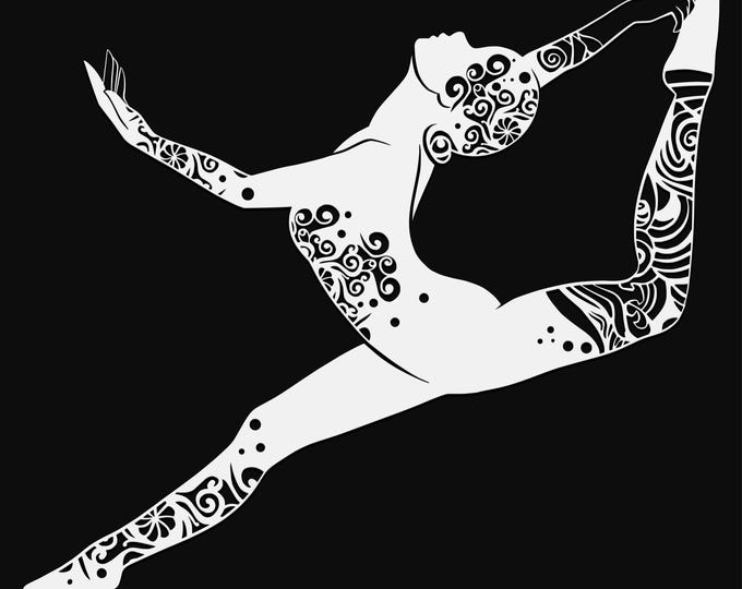 ballet mandala svg cut file, glowforge file, vinyl template, laser cut file, lifestyle svg, cuttable laser svg, clipart png