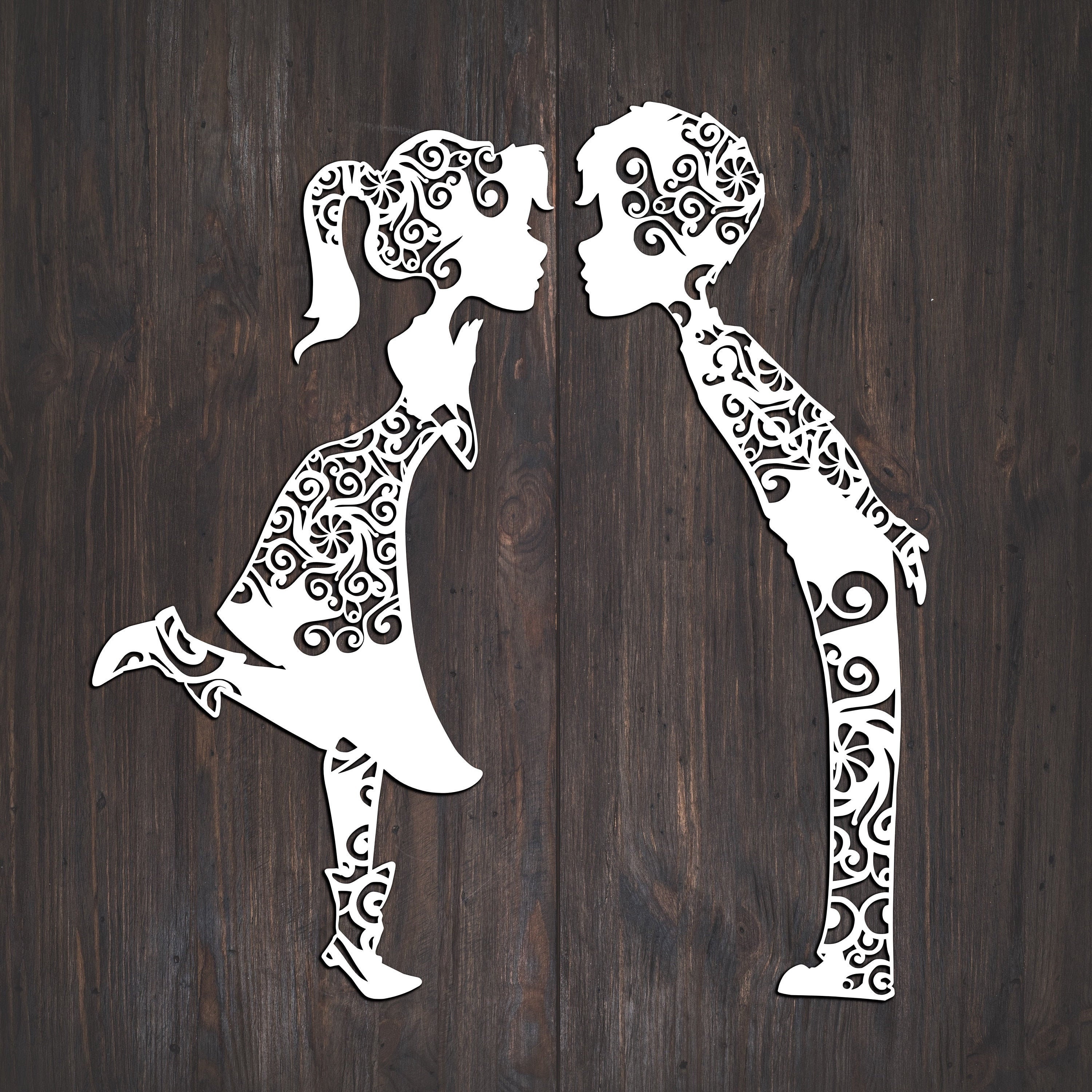 Download First Kiss Svg, Valentine Svg, Mandala Svg