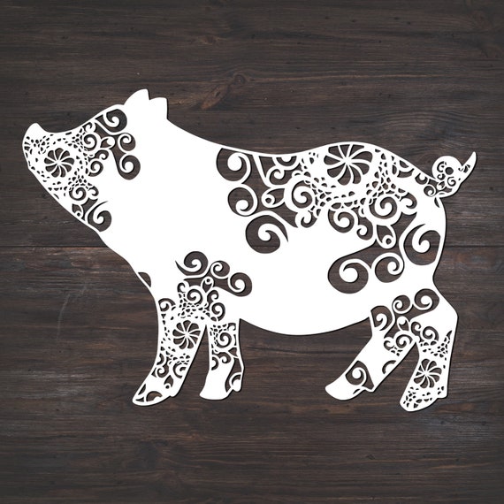 Download Pig Svg Mandala Svg Pig Mandala Svg Intricate Weeding Etsy