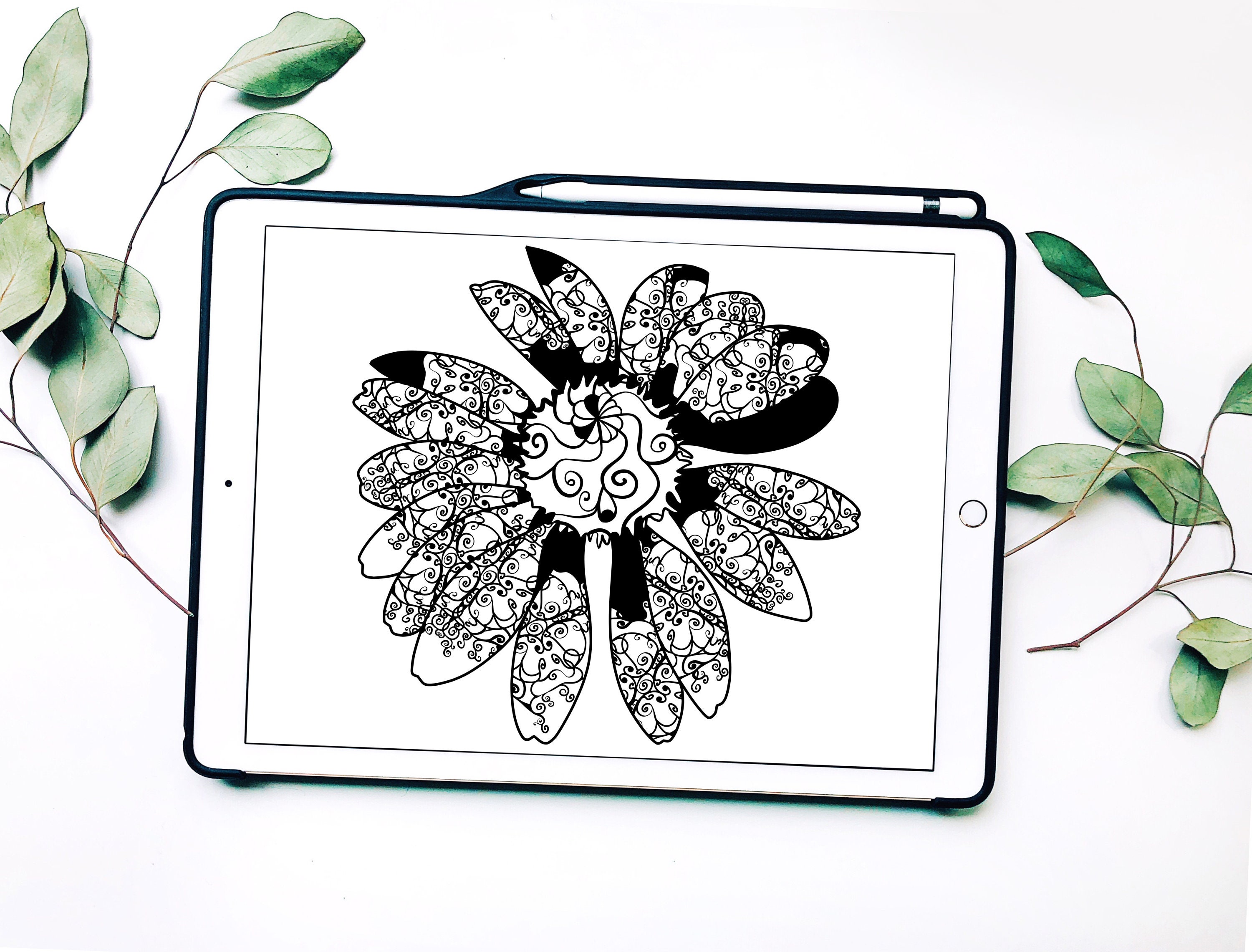 Download Flower Svg, Sunflower Svg, Mandala Svg