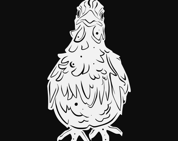 chicken svg cut file, glowforge file, vinyl template, laser cut file, bird svg, cuttable animal svg, clipart png