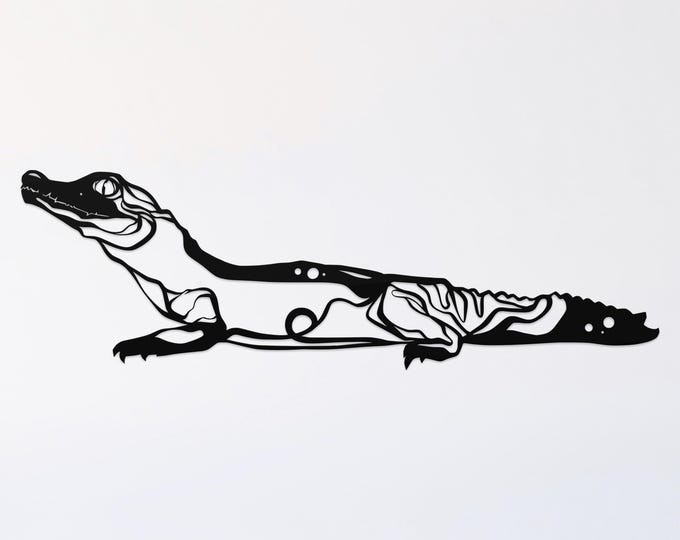 alligator svg cut file, reptile glowforge file, vinyl template, laser cut file, reptile svg, cuttable animal svg, clipart png