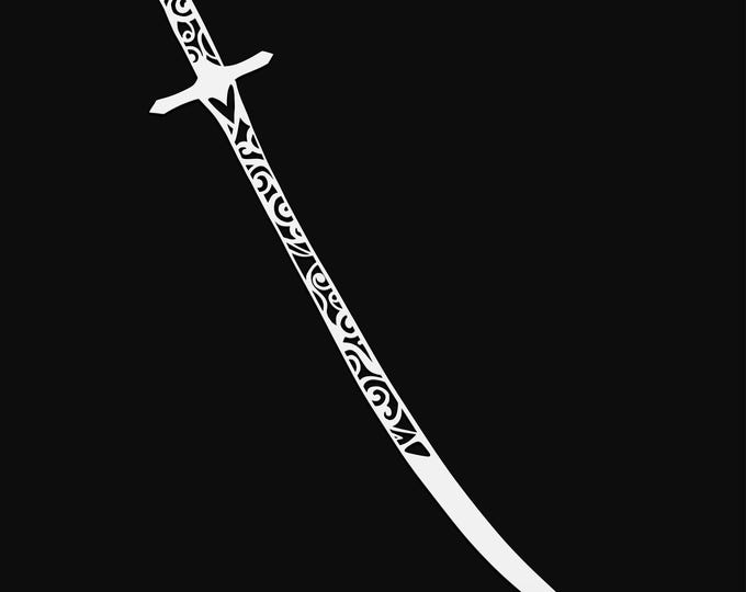 karabela sword mandala svg cut file, glowforge file, vinyl template, laser cut file, lifestyle svg, cuttable laser svg, clipart png