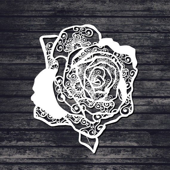 Download Flower Svg Rose Svg Mandala Svg Intricate Weeding Etsy