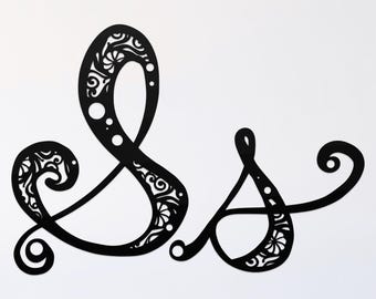 S mandala svg cut file, alphabet letter cut file, glowforge svg, vinyl template, laser cut file, cuttable svg, clipart png