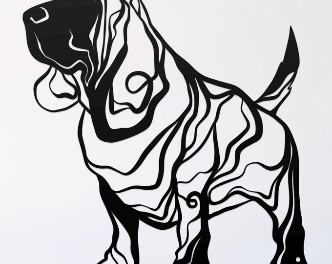 inky basset hound svg cut file, glowforge file, vinyl template, laser cut file, animals svg, cuttable dog svg, clipart png