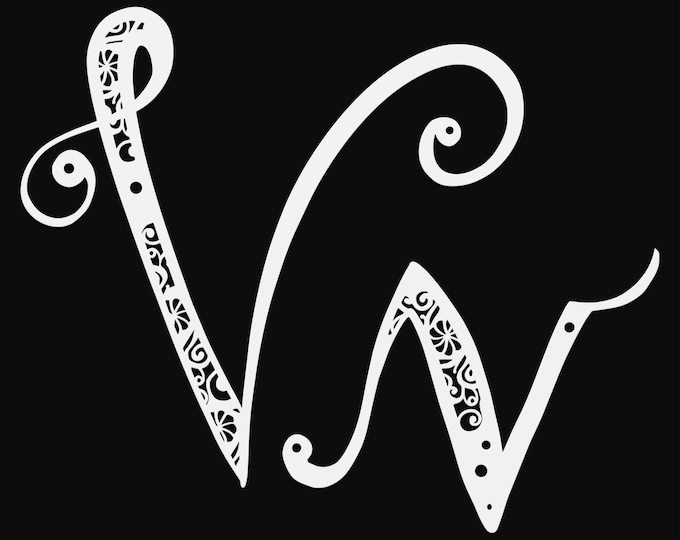 V mandala svg cut file, alphabet letter cut file, glowforge svg, vinyl template, laser cut file, cuttable svg, clipart png