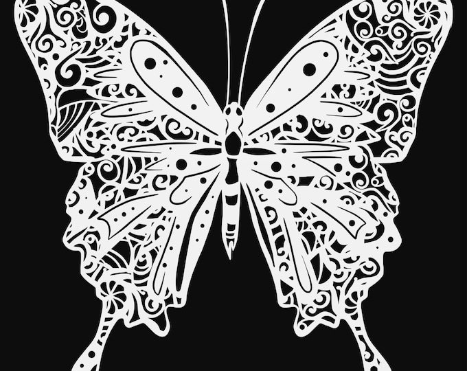 ulysses butterfly mandala svg, glowforge file, monarch vinyl template, butterfly laser cut file, reptile svg, cuttable bug svg, clipart png