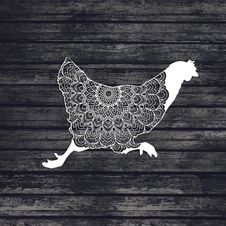 Download Chicken Svg Mandala Svg Recommended For Projects 10 inches ...
