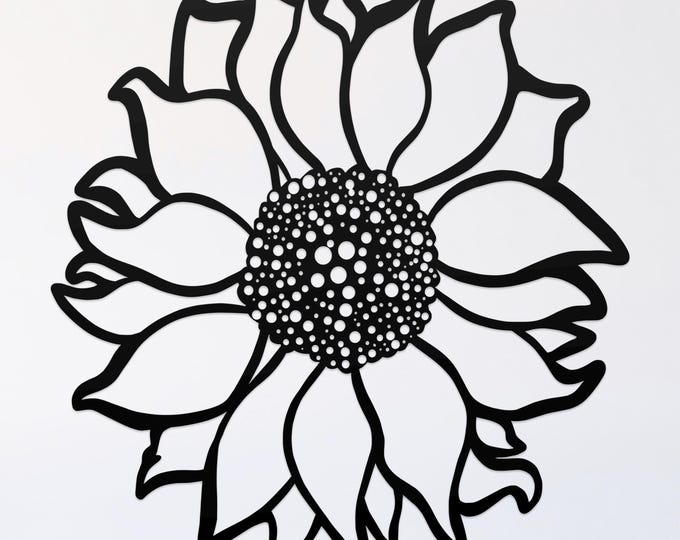 sunflower svg cut file, glowforge file, flower vinyl template, laser cut file, plant svg, cuttable botany svg, clipart png